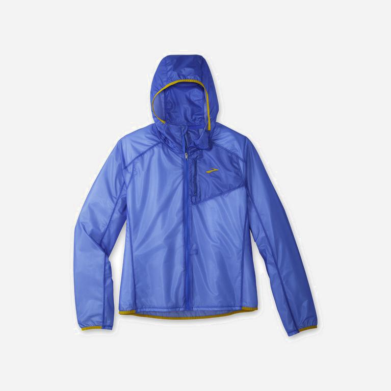 Brooks All Altitude Womens Weatherproof Running Jackets Ireland Bluetiful/Golden Hour (OIFW-36170)